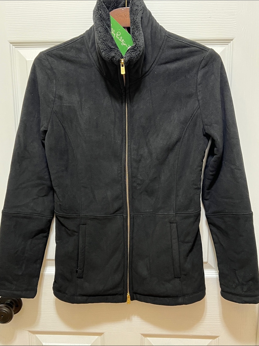 NWT Lilly Pulitzer Black Zip-Front Gracie Jacket